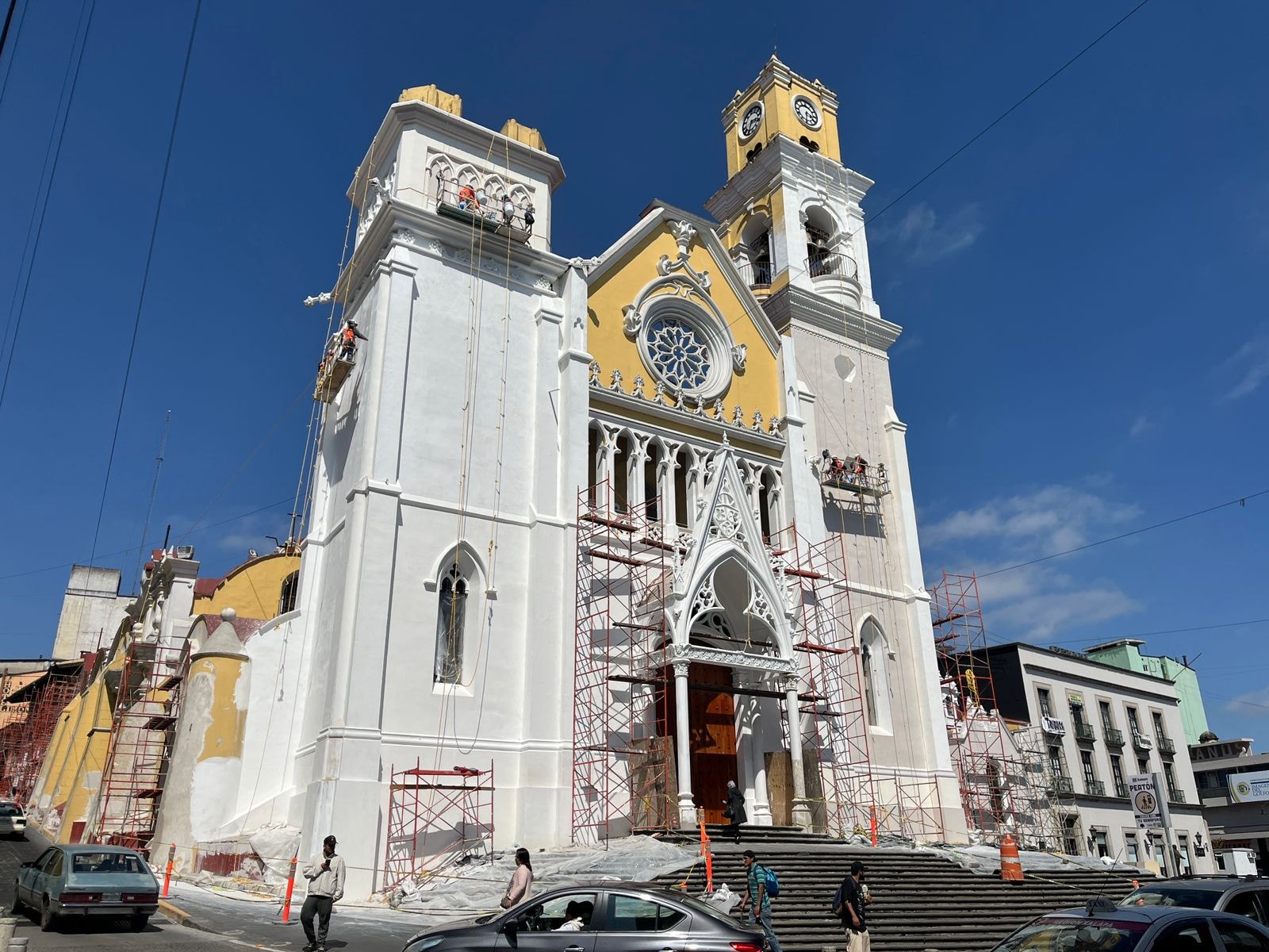 Así avanzan los trabajos en la Catedral de Xalapa