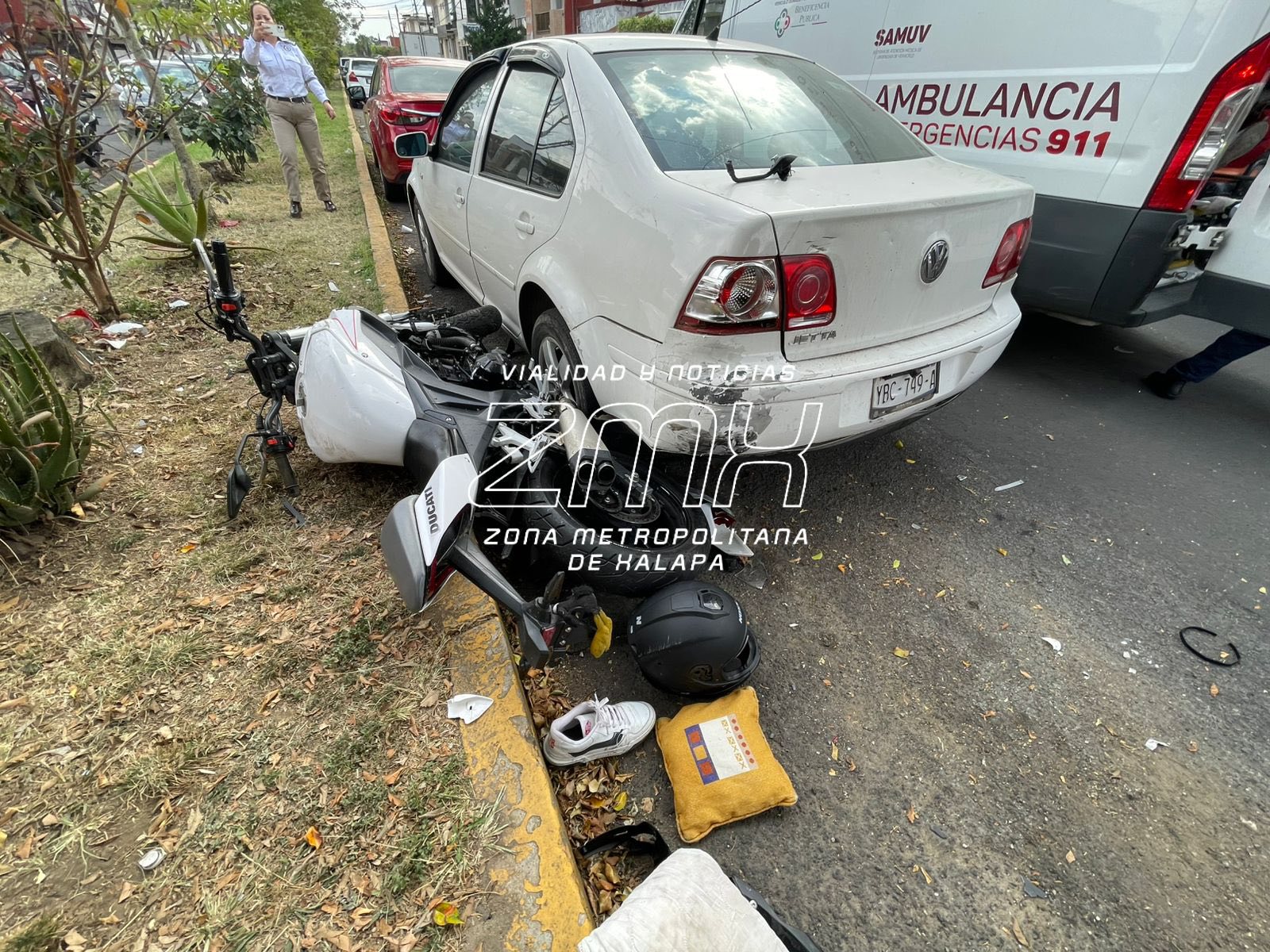 Accidente de moto del día… (Video)