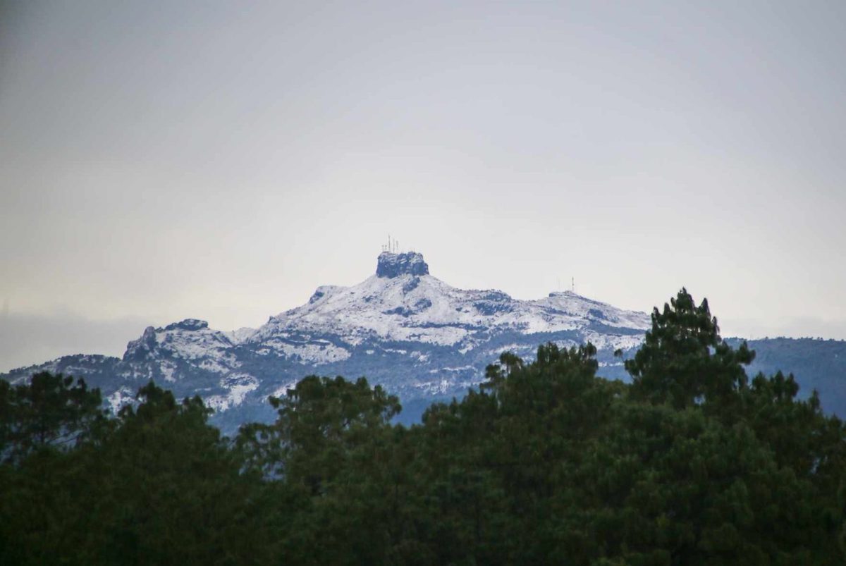 Tormenta deja nieve en el Cofre de Perote