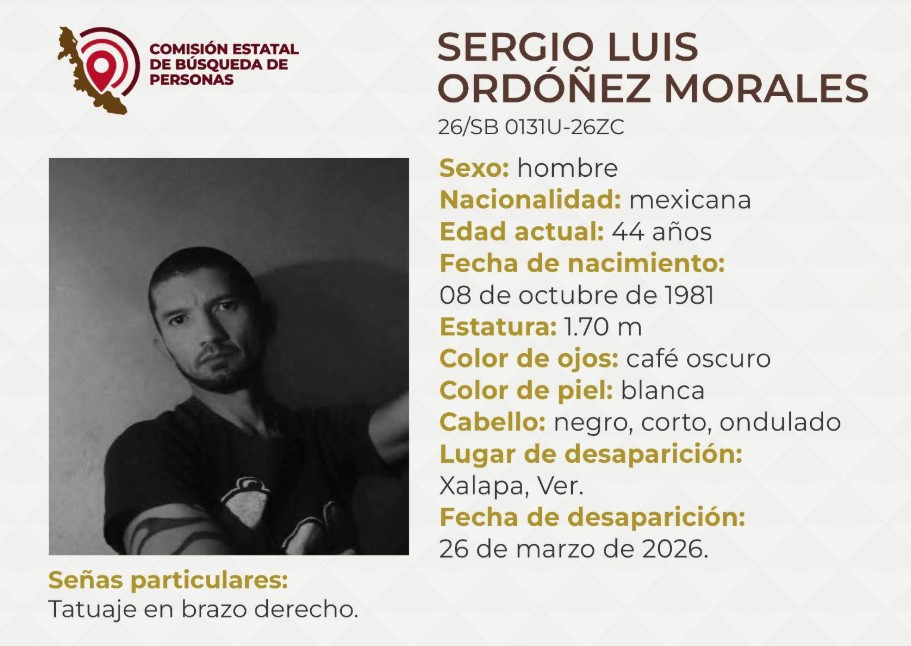 Músico xalapeño no lo encuentran, se teme por su vida