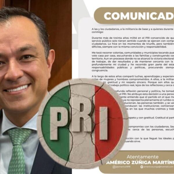 ZUÑIGA RENUNCIA AL PRI