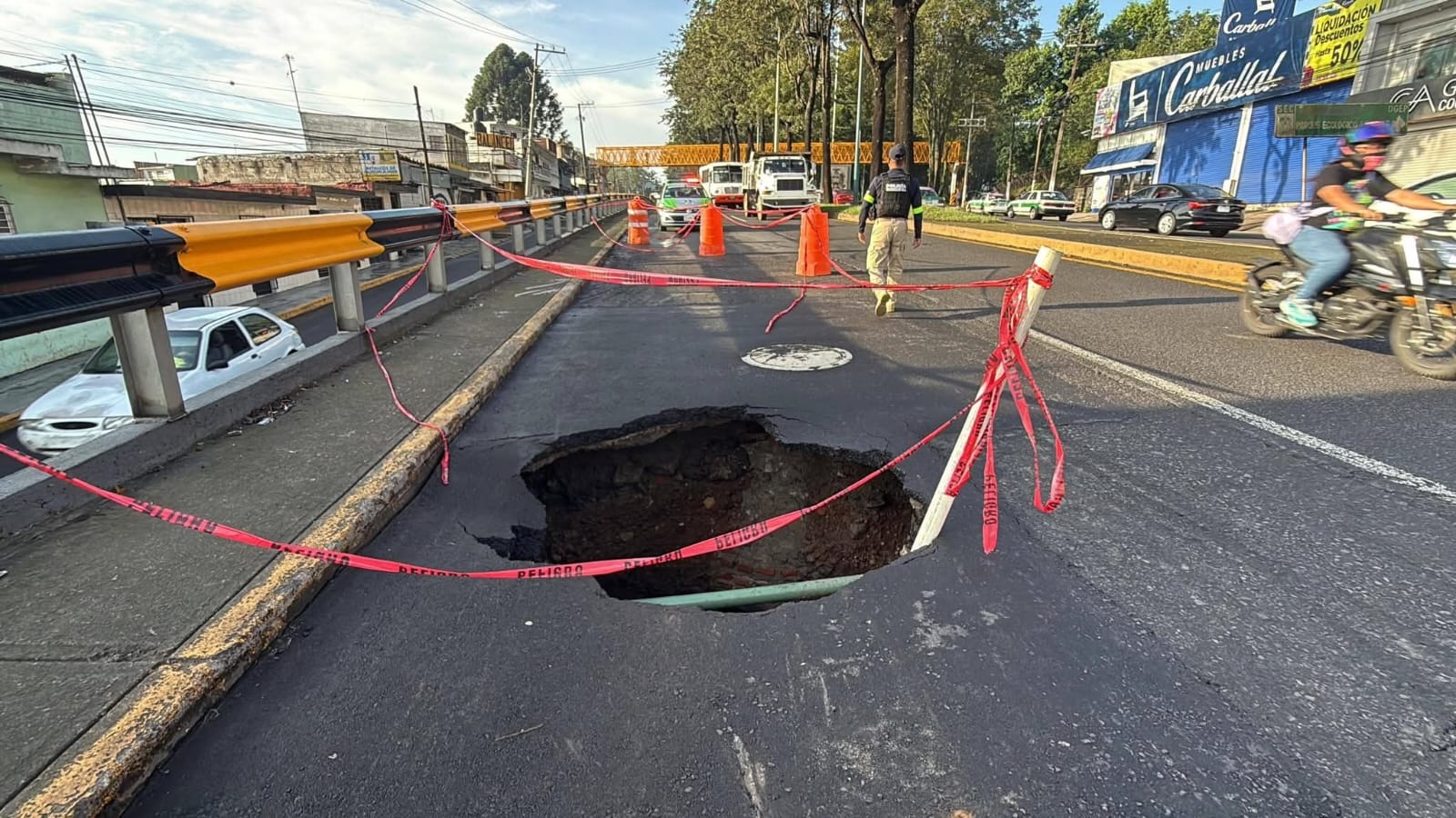 HUNDIMIENTO SOBRE EL PUENTE MACUILTEPETL